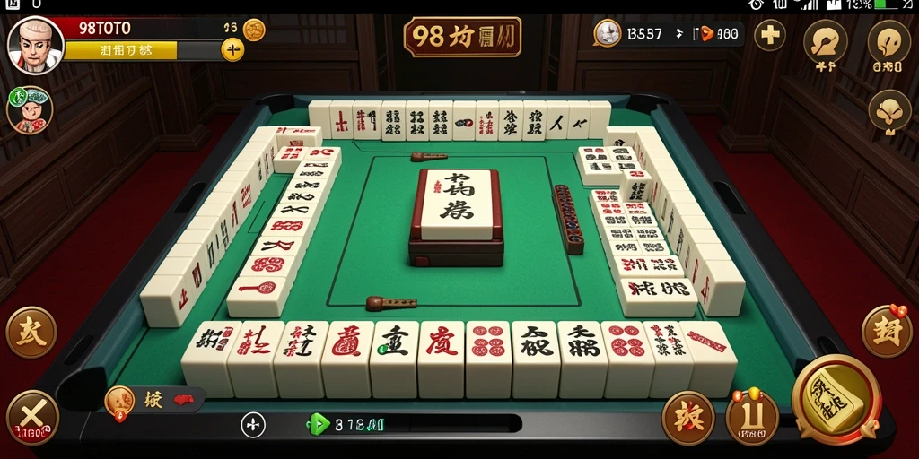Screenshot gameplay 98TOTO yang menunjukkan keseruan bermain Mahjong.