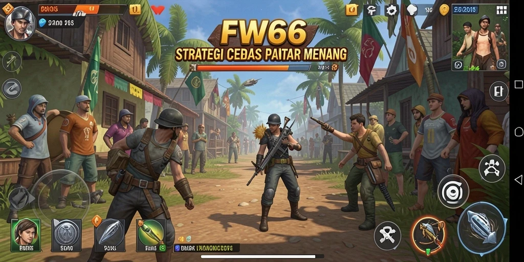 Tampilan gameplay strategis menegangkan dalam FW66.