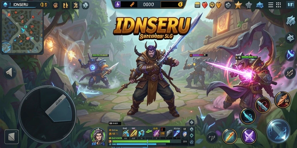 Menampilkan aksi perang seru di IDNSERU yang penuh strategi.
