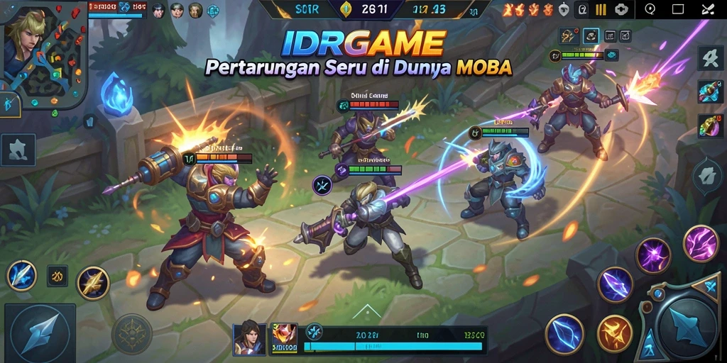 Tampilan menarik dari gameplay seru dalam IDRGAME.