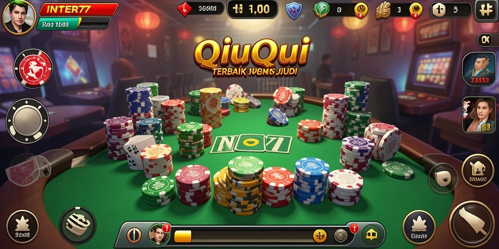 Tampilan gameplay seru dari INTER77 dalam permainan QiuQiu.