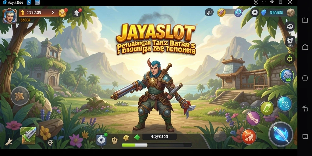 Tampilan visual memukau dari gameplay JAYASLOT dalam dunia terbuka.