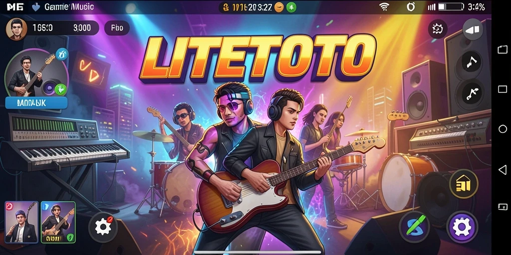 Tampilan gameplay LITETOTO yang menampilkan keseruan bermain musik.
