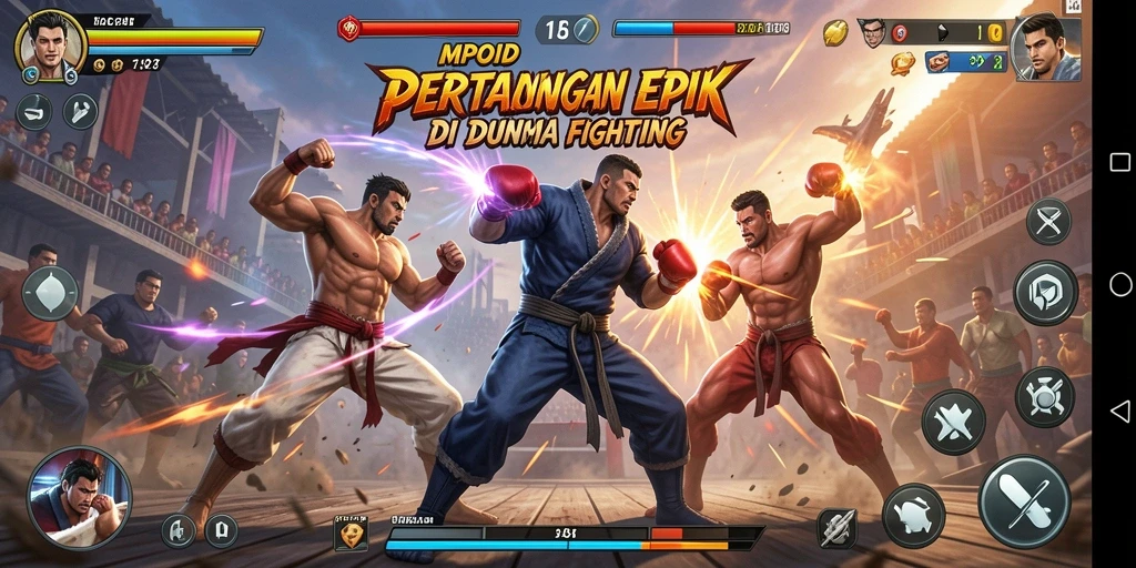 Tangkapan layar gameplay MPOID yang menunjukkan aksi pertarungan yang spektakuler.