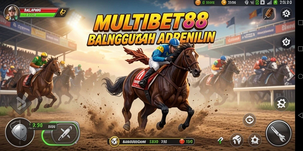 Tampilan gameplay seru dari MULTIBET88 yang penuh aksi balapan.
