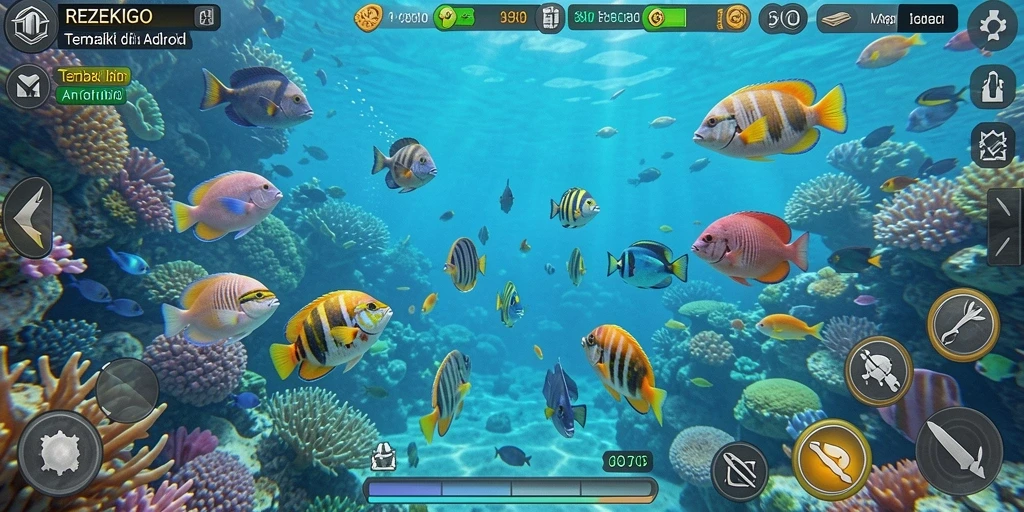 Gameplay Tembak Ikan yang penuh aksi dan seru.