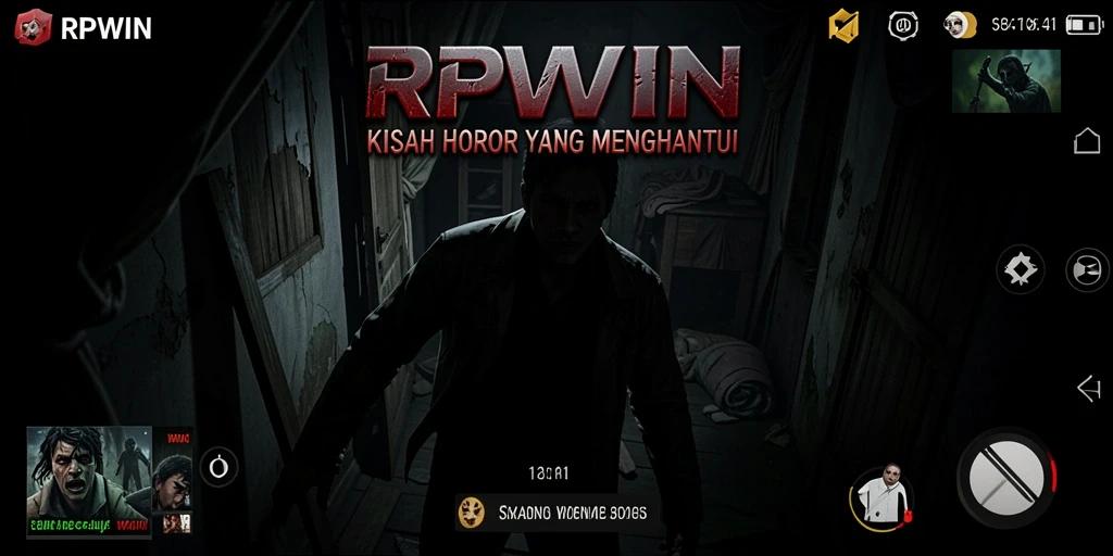 Screenshot menggambarkan suasana menakutkan RPWIN dengan efek visual mengerikan.