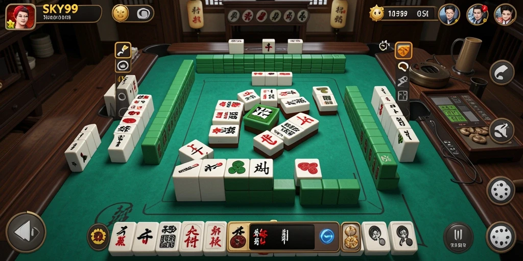 Gameplay seru dan menarik dari SKY99 dalam permainan Mahjong.