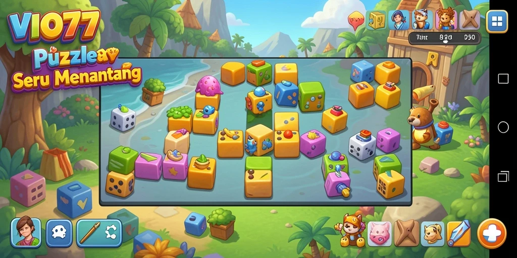 Tampilan gameplay VIO77 dengan tantangan Puzzle yang menarik.